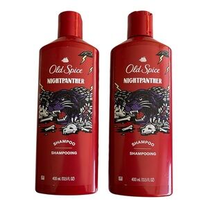Old Spice NIGHT PANTHER Shampoo Clean Hair  Discontinued Nightpanther Rare, 2 ct